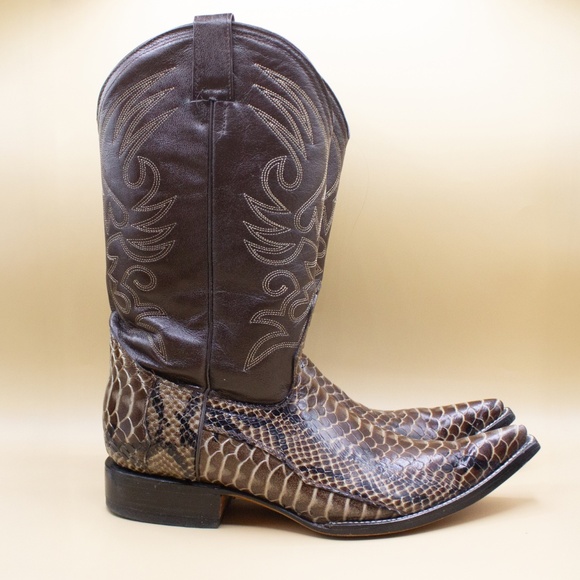 Jar Boots Imitation Snake Skin Western Mexican Boots Men's Size 9.5 - Picture 3 of 8